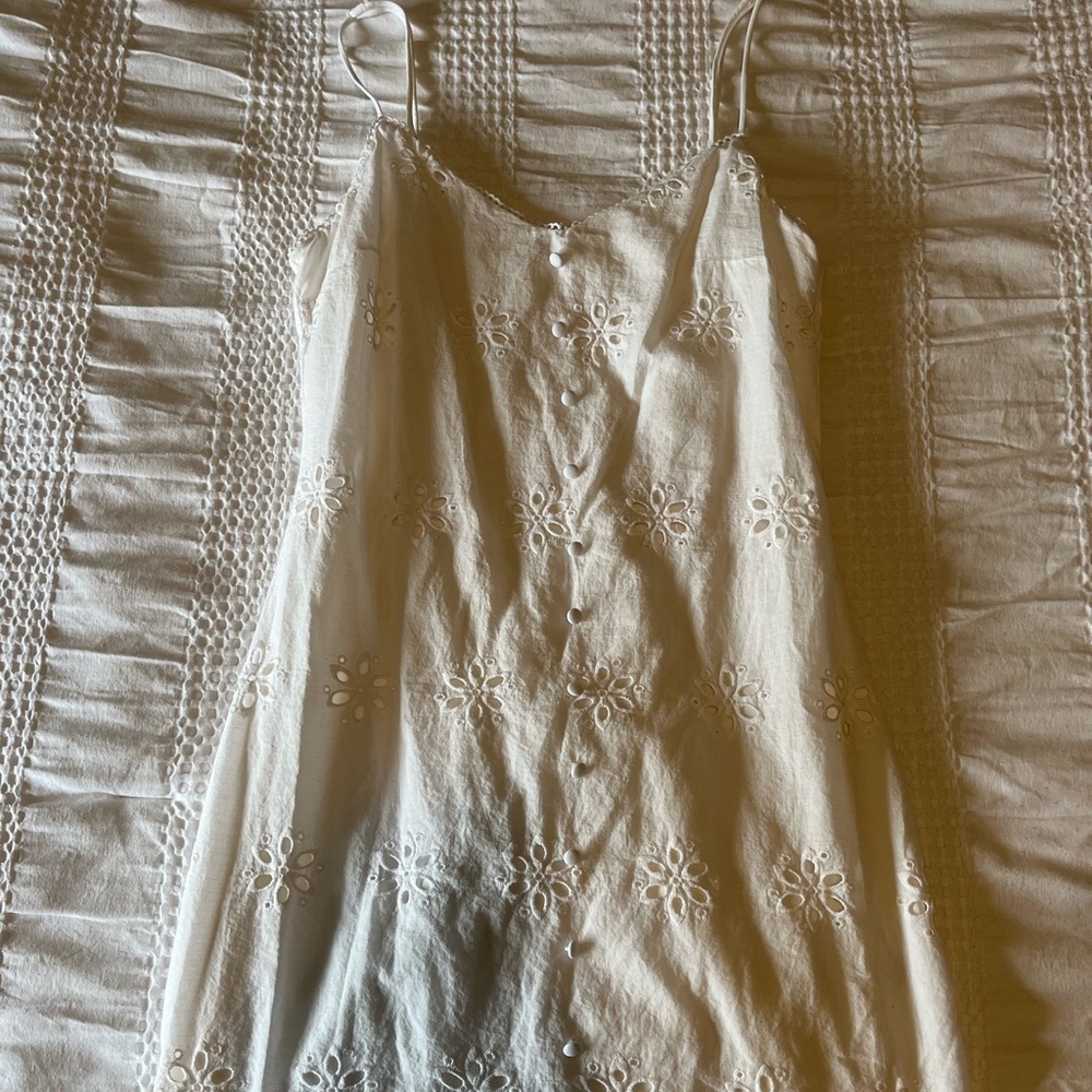 White floral dress from Lulu’s, size medium